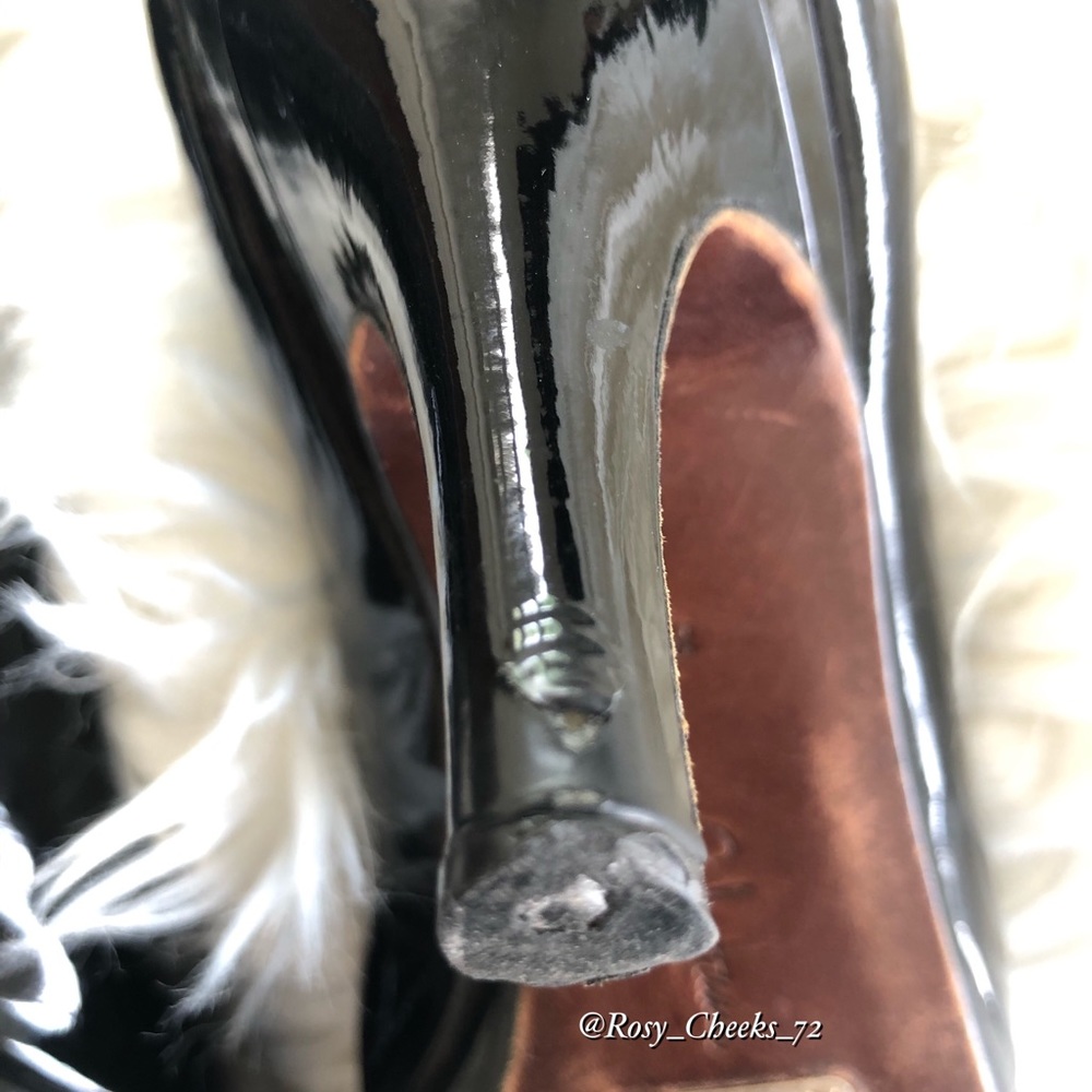 COLE HAAN Black Patent Leather Peep Toe Pumps - Picture 8 of 8